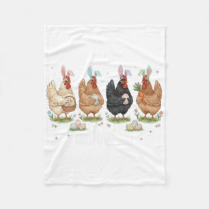 Not Our Job Funny Chickens Egg Hunter Bunny Happy Fleece Blanket