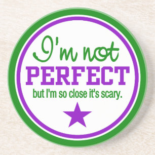 NOT PERFECT coaster - green / purple