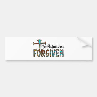 Not Perfect Just Forgiven Christian Car Decal