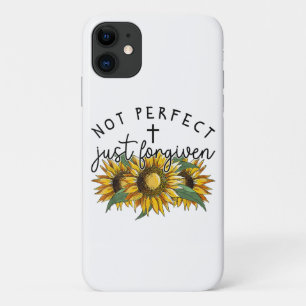Not Perfect Just Forgiven Sunflower Christian  iPhone 11 Case