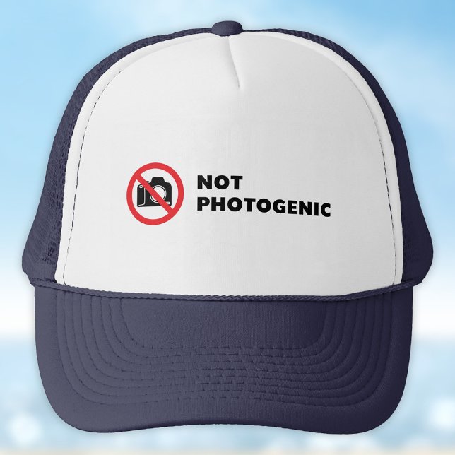 Not Photogenic - Do Not Photograph Sign Trucker Hat (Creator Uploaded)