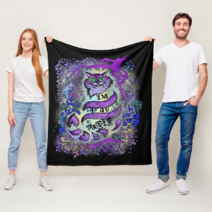 Not Quite All There, Crazy Cat Fleece Blanket