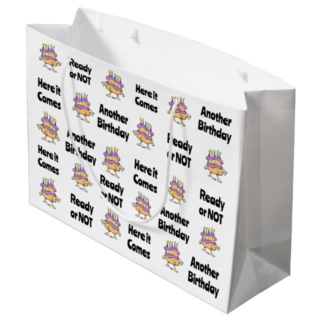 Not Ready For A Birthday Gift Bag (Back Angled)