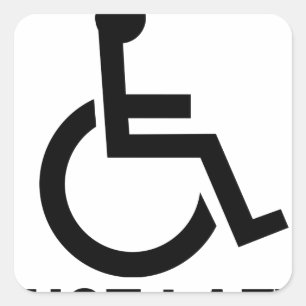 Not really handicapped just lazy - funny t-shirt.p square sticker