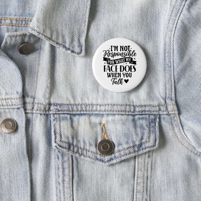 Not Responsible Funny Sarcastic Offensive 6 Cm Round Badge (In Situ)