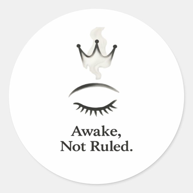 Not Ruled Classic Classic Round Sticker (Front)