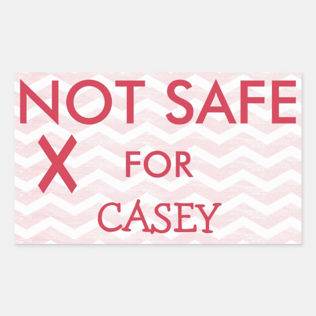 Not Safe Food for Special Diets Allergies Rectangular Sticker (Front)