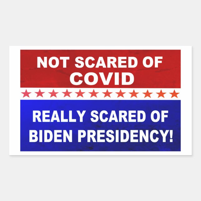 Not Scared Of Covid Rectangular Sticker (Front)