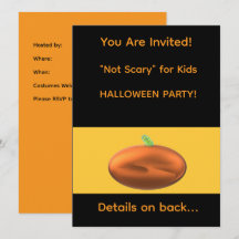 "Not Scary" for Kids HALLOWEEEN PARTY Invitation