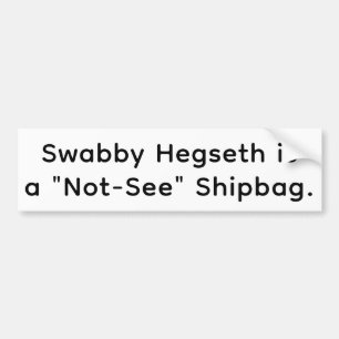 Not-See Shipbag Hegseth Hankamer Artjunkhaus Love Bumper Sticker