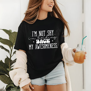 Not Shy Awesome Funny Modern Typography Introvert Tri-Blend Shirt