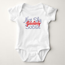Not Shy Selectively Social Funny Minimalist Baby