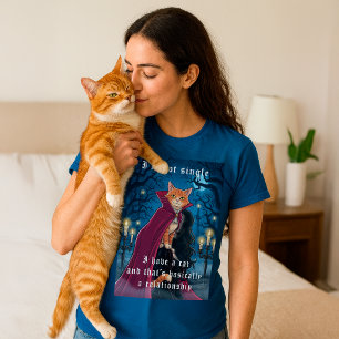 Not Single, I Have a Cat Gothic Funny Cat Quote Tri-Blend Shirt