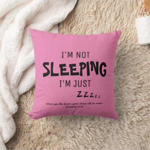 NOT SLEEPING JUST Funny Cushion