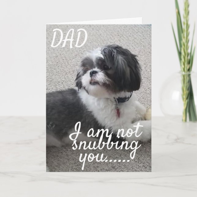 **NOT SNUBBING YOU DAD BUT WISHING U BIRTHDAY" CARD (Front)