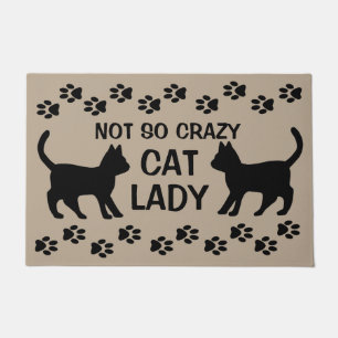 NOT SO CRAZY CAT LADY DOOR MAT