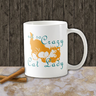 Not So Crazy Cat Lady Yellow Coffee Mug