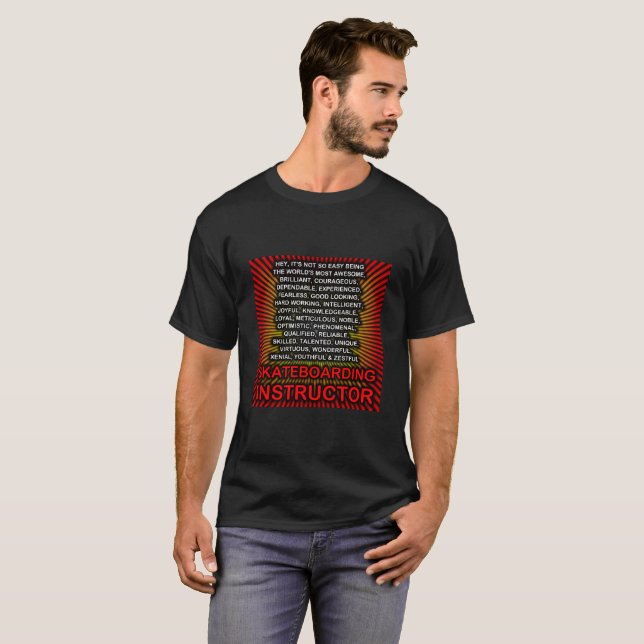 Not So Easy Being ... Skateboarding Instructor T-Shirt (Front Full)