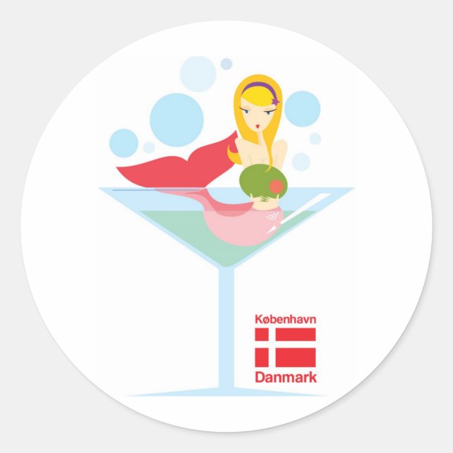 not-so-little Mermaid Classic Round Sticker (Front)