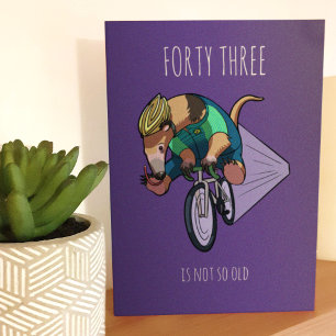 Not So Old Brazilian Tree Anteater Cyclist Cartoon