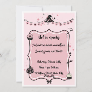 Not So Spooky Pinkoween Invitation