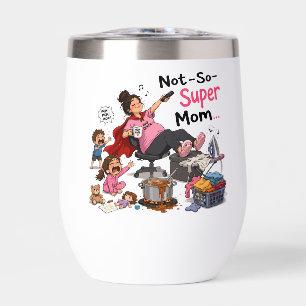 Not-So-Super Mum Funny Chaos Motherhood T-Shirt