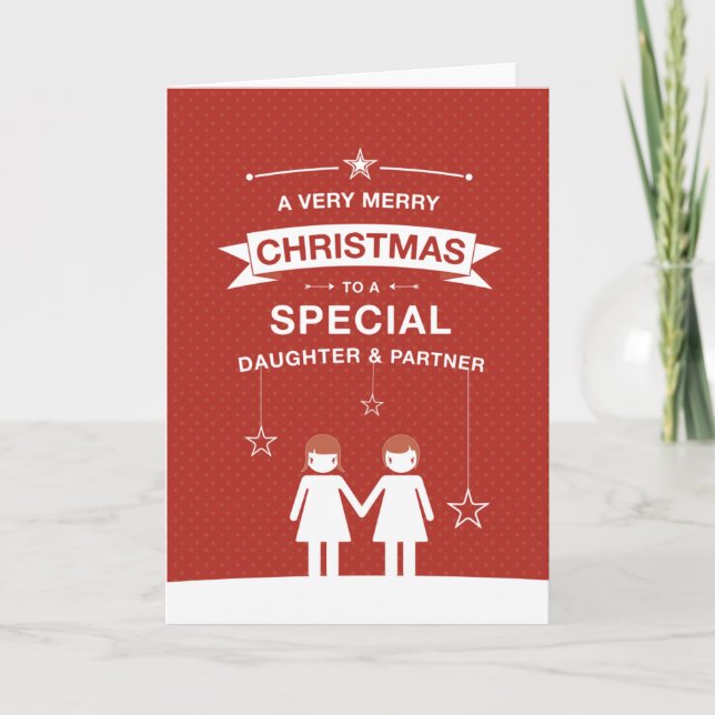 Not Straight Design Daughter and Partner Card (Front)