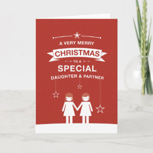 Not Straight Design Daughter and Partner Card