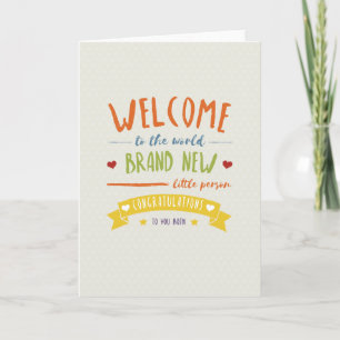 Not Straight Design New Baby Card