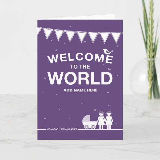 Not Straight Design 'New Baby' Card (Front)