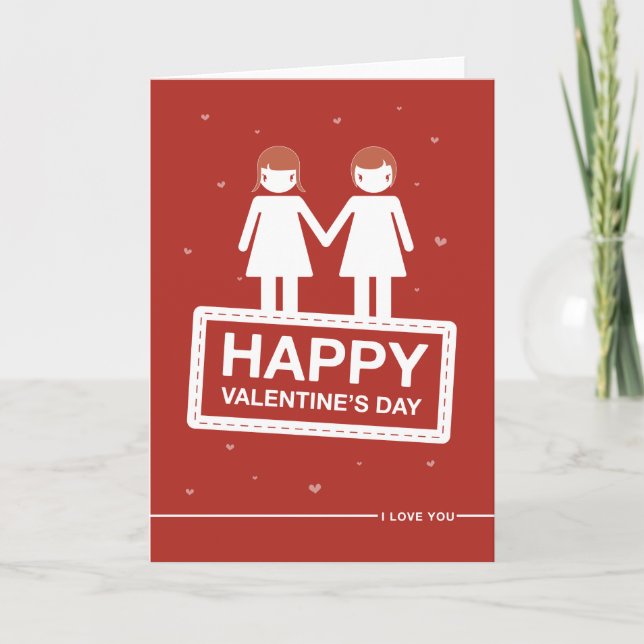 Not Straight Design 'Valentine's Day' Card (Front)