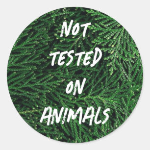 Not tested on animals classic round sticker