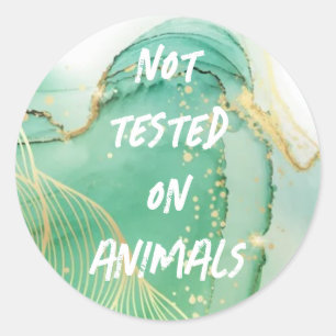 Not tested on animals classic round sticker
