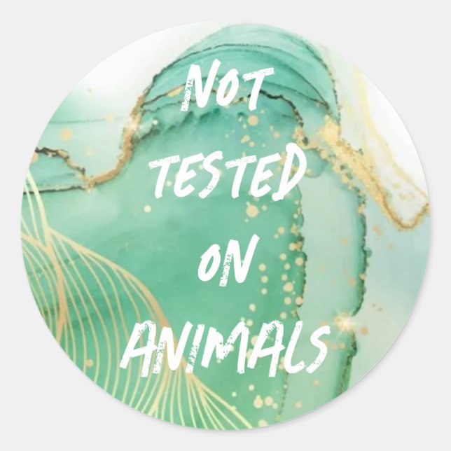 Not tested on animals classic round sticker (Front)