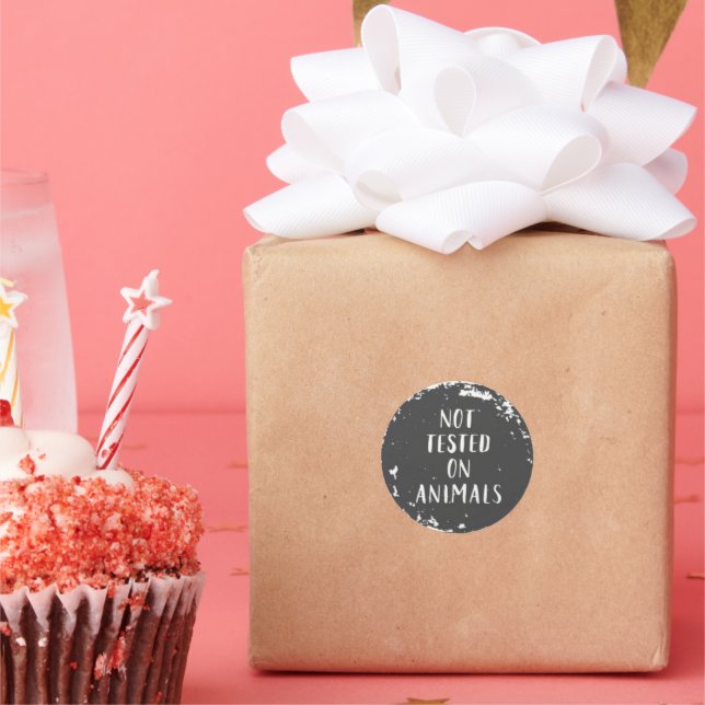 Not tested on animals classic round sticker (Party)