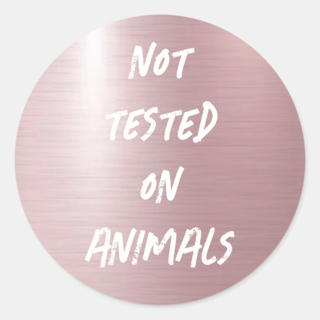 Not tested on animals classic round sticker (Front)