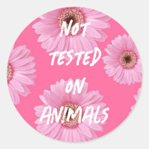 Not tested on animals classic round sticker