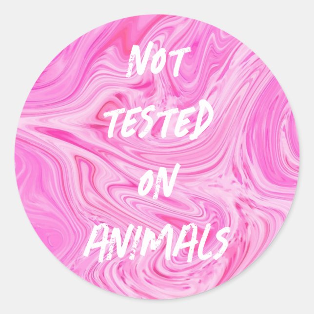 Not tested on animals classic round sticker (Front)