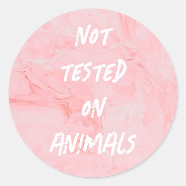 Not tested on animals classic round sticker (Front)