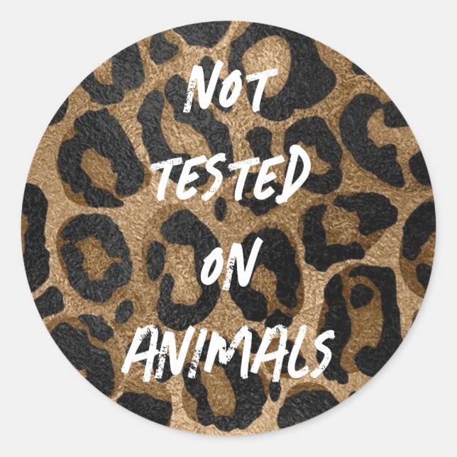 Not tested on animals classic round sticker (Front)