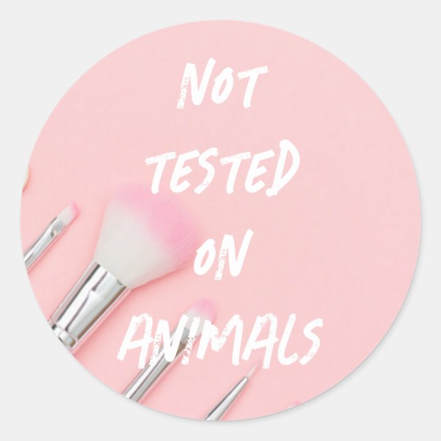 Not tested on animals classic round sticker (Front)