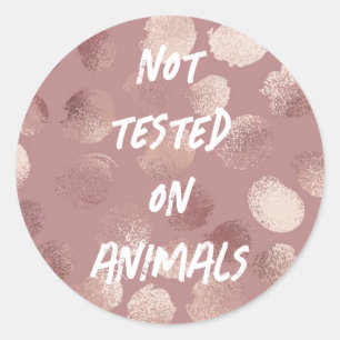 Not tested on animals classic round sticker