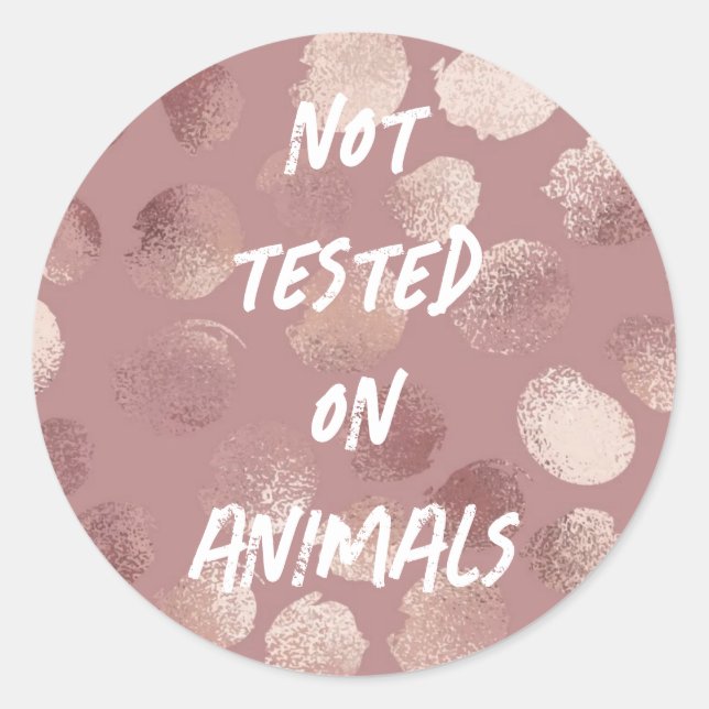 Not tested on animals classic round sticker (Front)