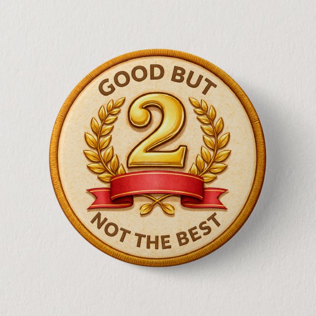 Not The Best 6 Cm Round Badge (Front)