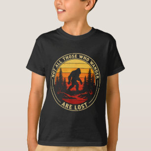 Not those who wander are lost bigfoot vintage T-Shirt