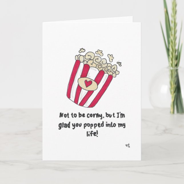 Not to be Corny - Popcorn Card (Front)