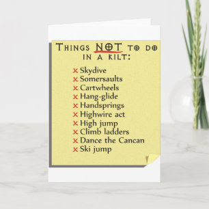 Not To Do List Card