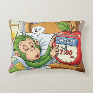 Not Today, Alarm – Sleepy Monkey Mode 💤🙈 Decorative Cushion
