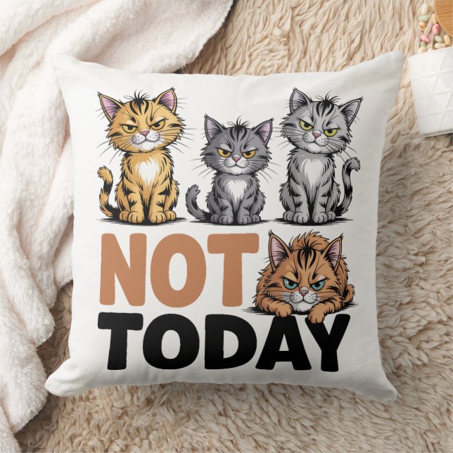 Not Today Cats Cushion (Blanket)