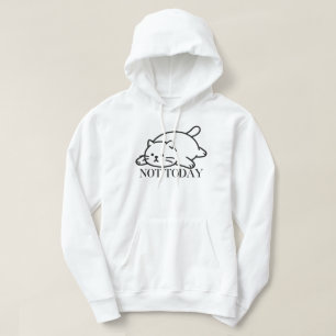 Not Today Cute Lazy Cat Mood  Hoodie